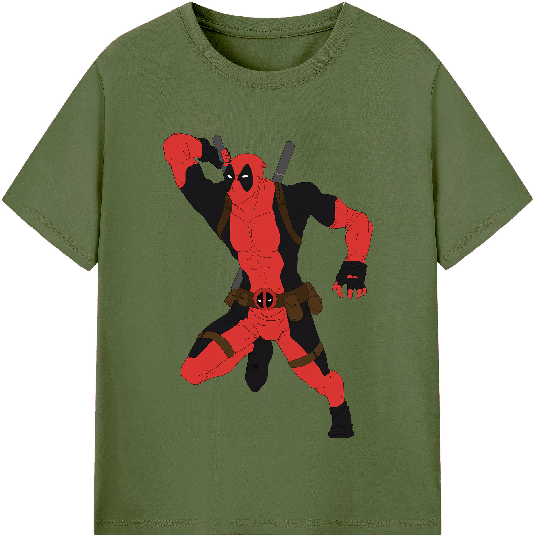 （画像用） Deadpool デッドプール 綿100％半袖Tシャツ（フロントプリント）